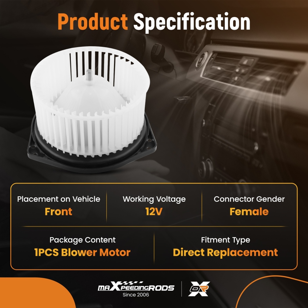 A/C Blower Motor Fan compatible for Subaru Forester/Impreza/WRX 2000-2014 700206 72223SA030