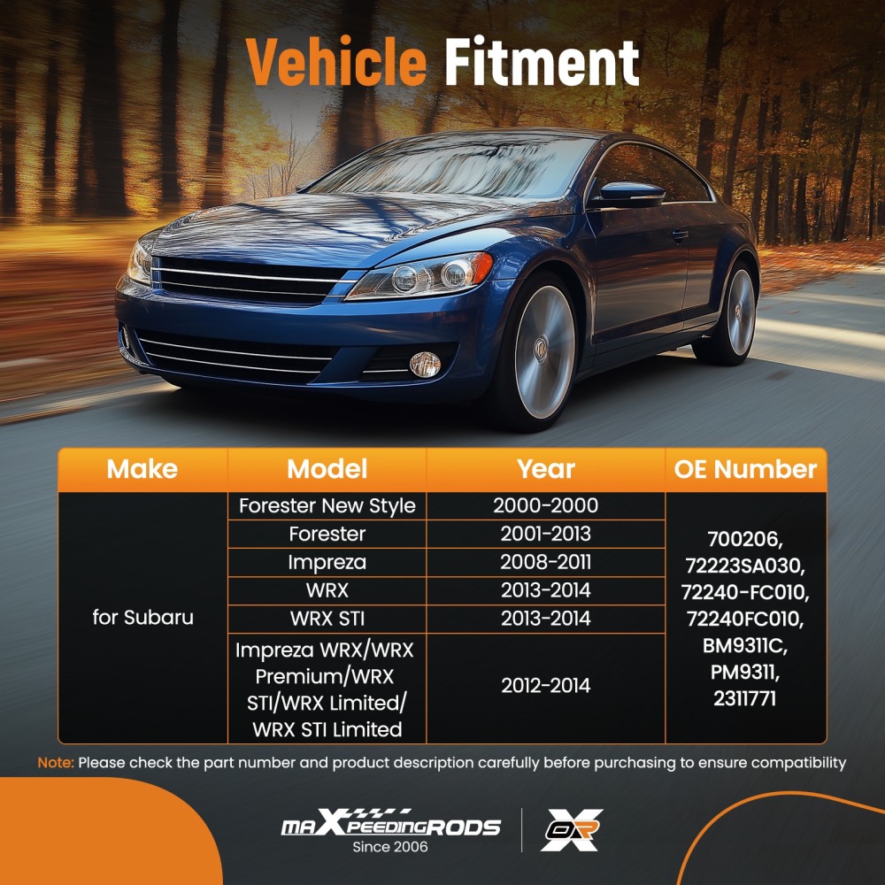 A/C Blower Motor Fan compatible for Subaru Forester/Impreza/WRX 2000-2014 700206 72223SA030