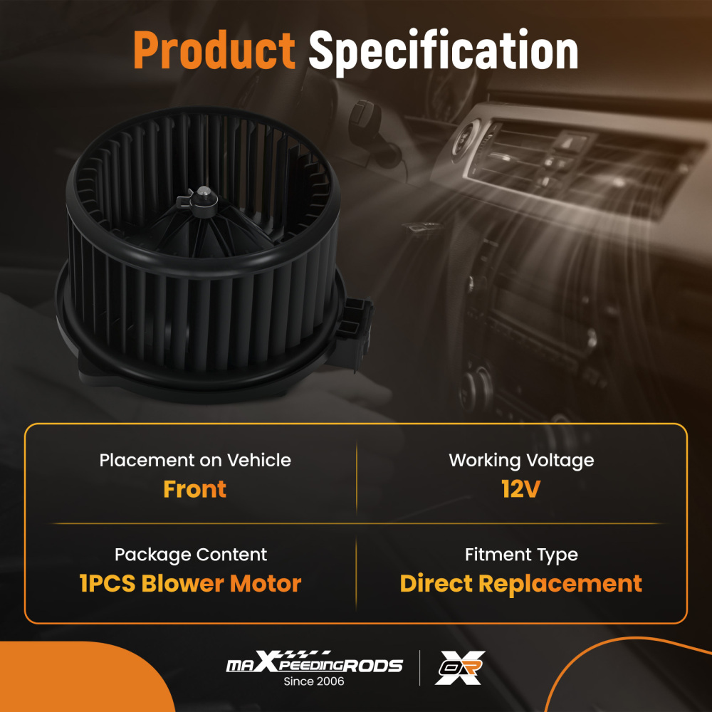 HVAC Heater Blower Motor w/ Fan compatible for Cadillac CTS 2008-2015 compatible for SRX 2007-2009 700228