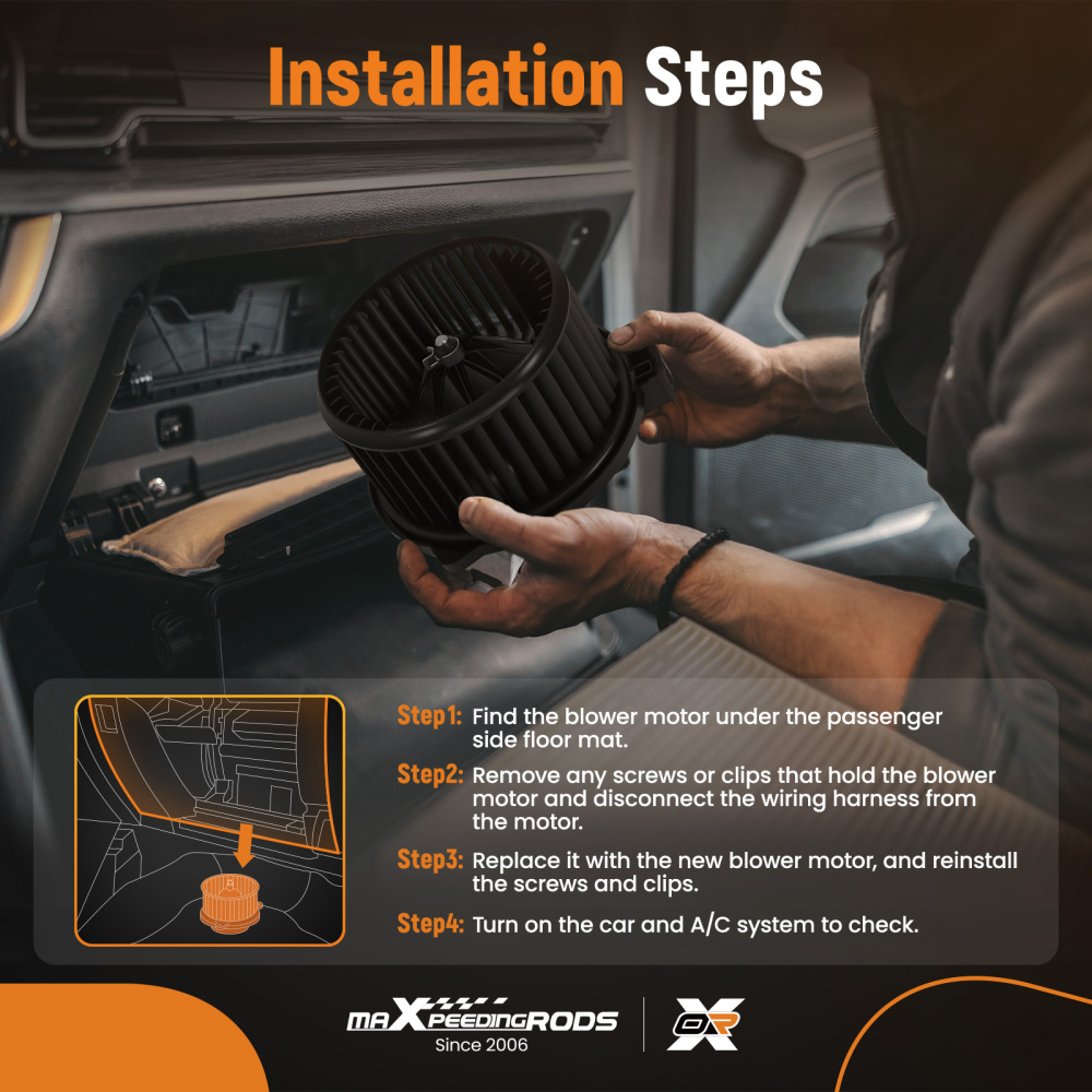 HVAC Heater Blower Motor w/ Fan compatible for Cadillac CTS 2008-2015 compatible for SRX 2007-2009 700228