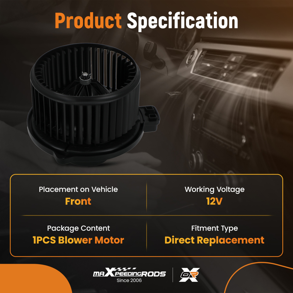 A/C Heater Blower Motor compatible for Hyundai Genesis Coupe compatible for Kia Borrego Rio Rio5 700229