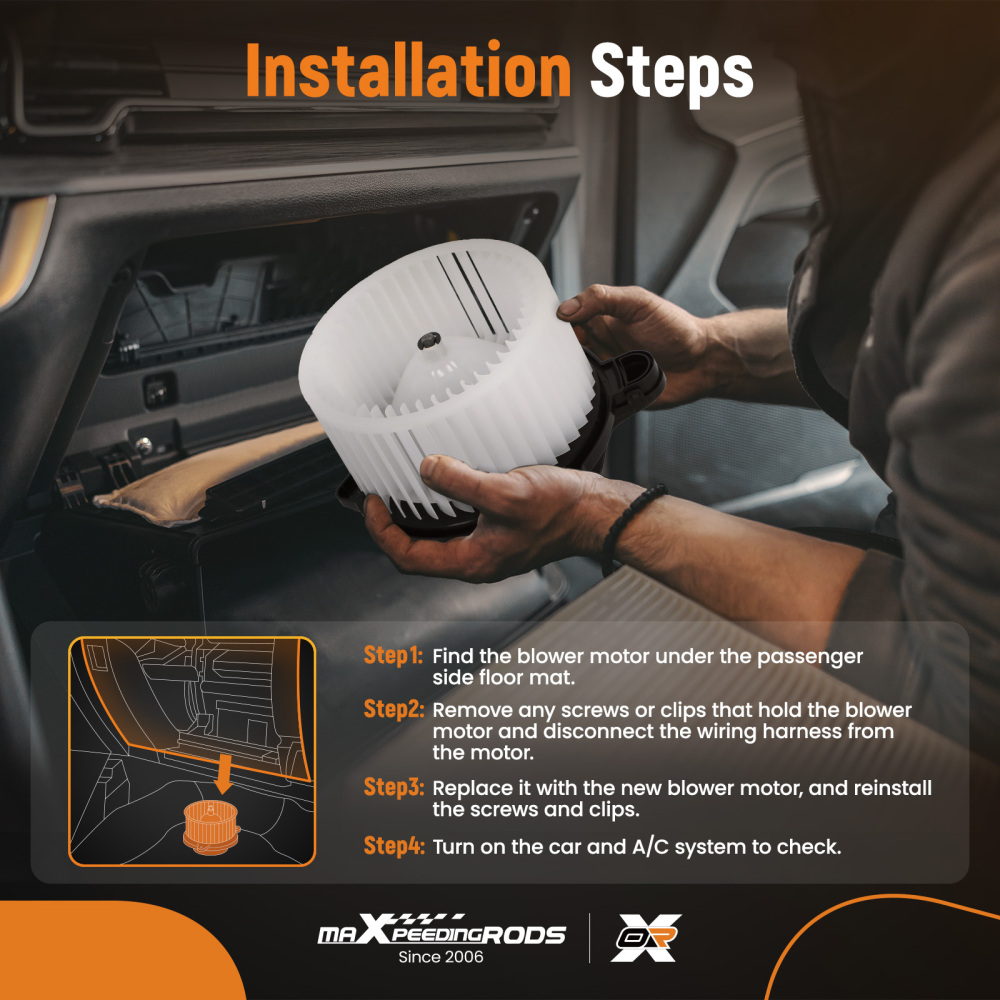 A/C Heater Blower Motor compatible for Hyundai Sonata 2011-2015 compatible for Kia Optima 2012-2016 700259