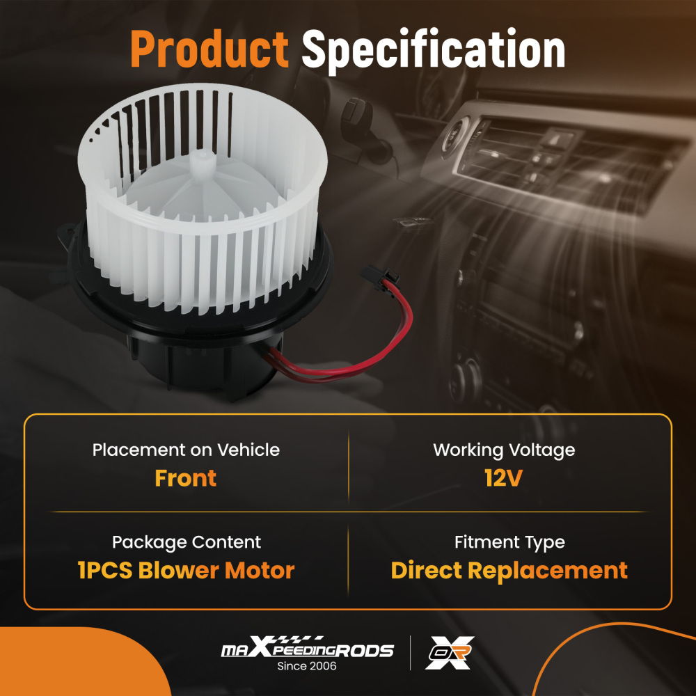 HVAC Heater Blower Motor w/Fan compatible for Mercedes-Benz E550 2011-2016 GLK350 2012-2015