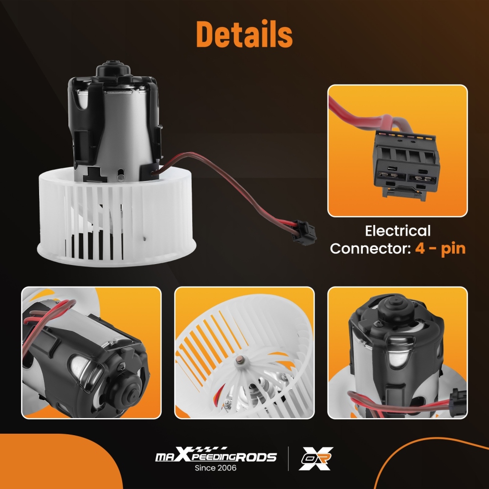 A/C Heater Blower Motor with Fan compatible for BMW 528i/550i/535i/640i 2010-2018 700294