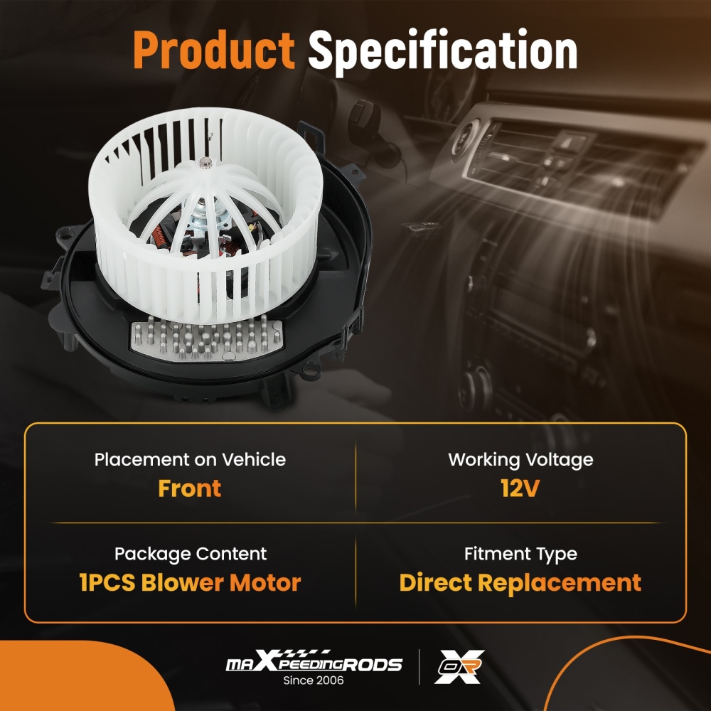 Heater Blower Motor Fan compatible for VW Golf MK7 Passat 3G2 3G5 Tiguan AD1 AX1 5Q2819021A