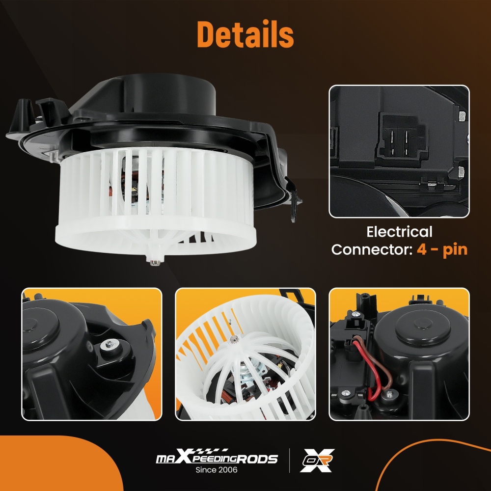 Heater Blower Motor Fan compatible for VW Golf MK7 Passat 3G2 3G5 Tiguan AD1 AX1 5Q2819021A