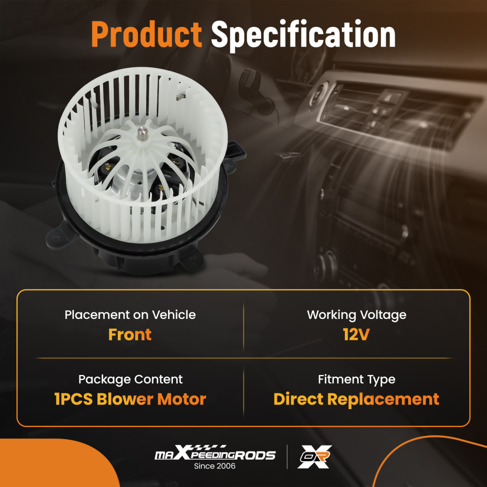 Heater Blower Motor Fan compatible for Porsche Panamera 970 2009-2016 97057392100 For RHD