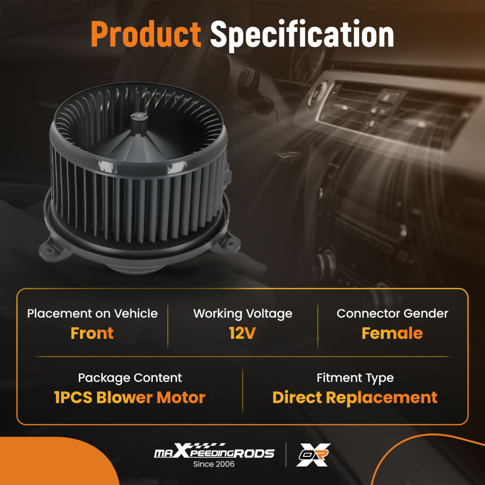 Blower Motor compatible for Mitsubishi Eclipse Cross/Outlander Sport 7802A326 MI3126108