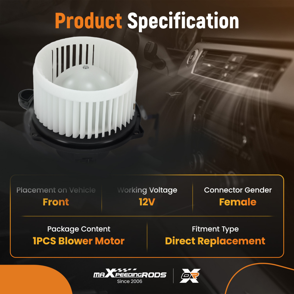 HVAC Heater Blower Motor Assembly compatible for Kia Soul 2010-2013 971132K000 SK700246