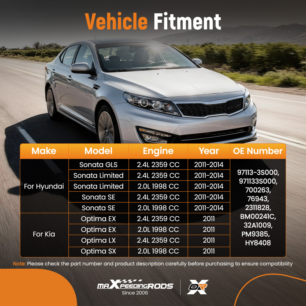 Blower Motor Fan compatible for Kia Optima 2011 compatible for Hyundai Sonata 2011-2014 97113-3S000 76943