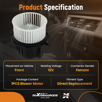HVAC Blower Motor Fan compatible for Audi A4 Allroad 2.0 TDI quattro 2009-2016 8K2820021A