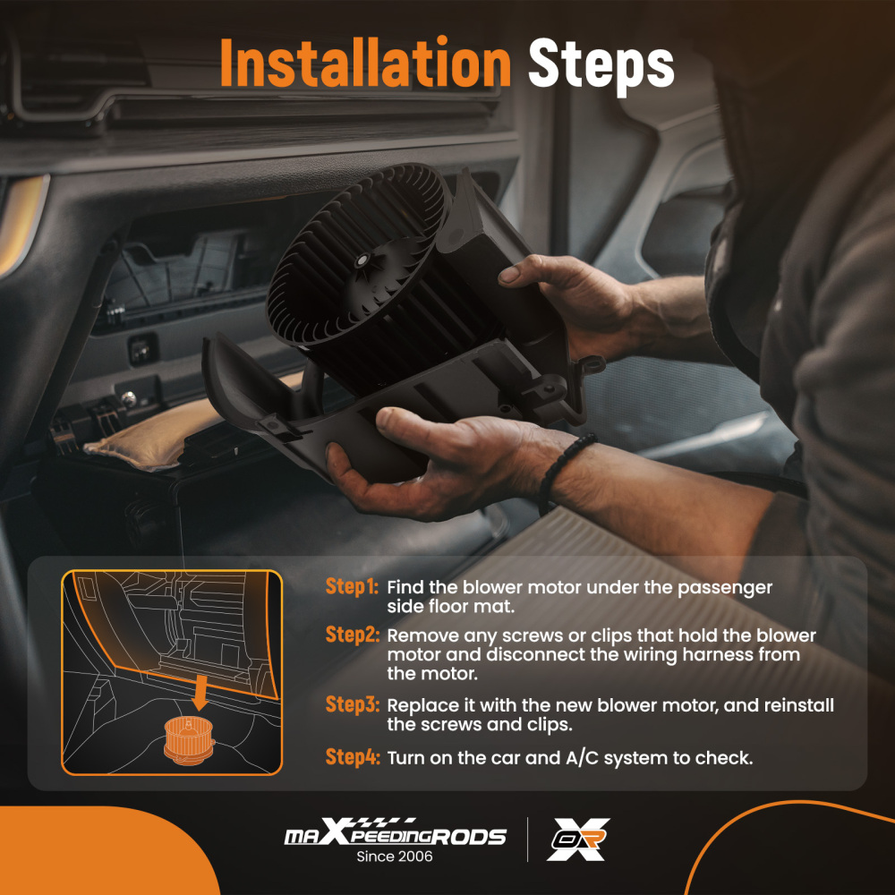 HVAC Blower Motor Assembly w/ Fan Cage compatible for BMW X5 2014-2018 X6 2015-2019PM4933