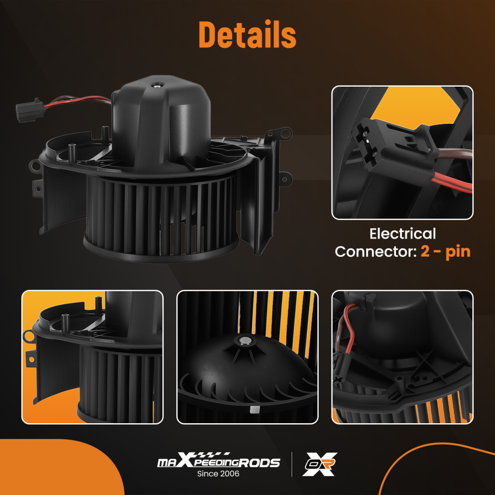 HVAC Blower Motor Assembly w/ Fan Cage compatible for BMW X5 2014-2018 X6 2015-2019PM4933