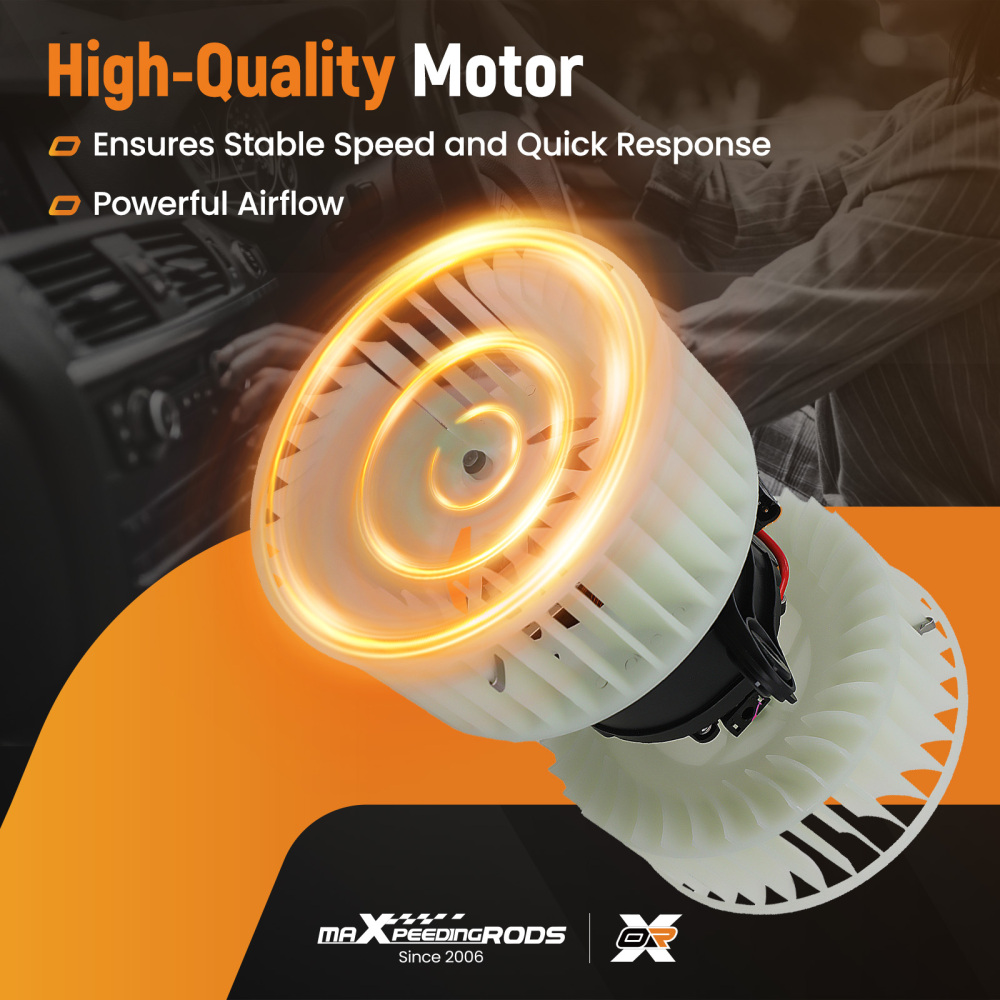 HVAC Heater Blower Motor with Cage compatible for BMW E39 E53 525i 530i X5 2000-2006 PM4122