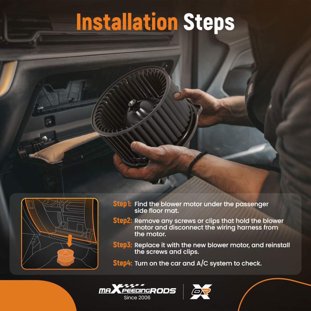 HVAC Heater Blower Motor w/ Fan compatible for Hyundai Ioniq Hatchback 2017-2019 97113G2000