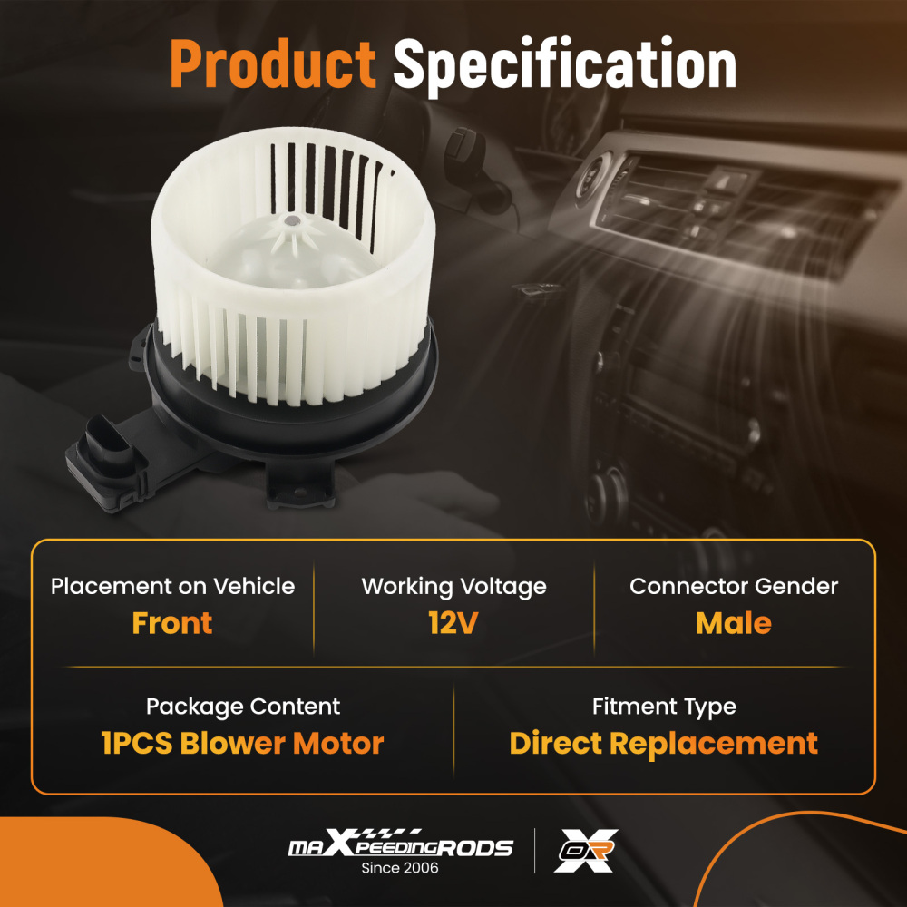 HVAC Heater Blower Motor Fan Rear compatible for Honda Odyssey 3.5L 2018-2021 06793THR306