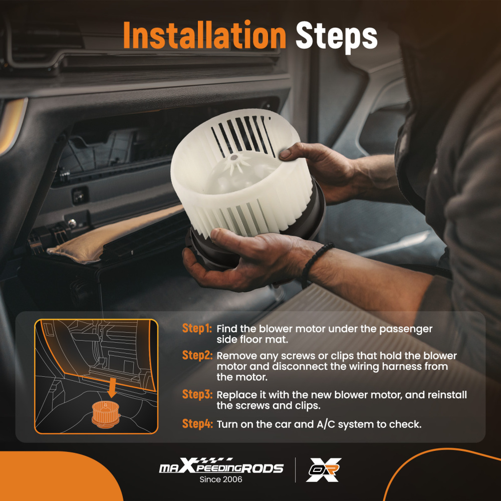 HVAC Heater Blower Motor Fan Rear compatible for Honda Odyssey 3.5L 2018-2021 06793THR306