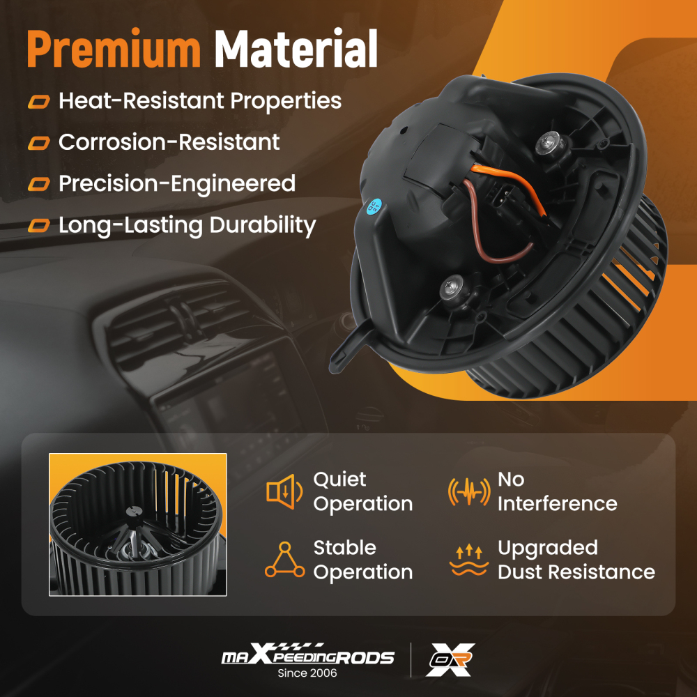 HVAC Heater Blower Motor compatible for Mercedes-Benz B200 W245 2.0L 2006-2011 1698200642