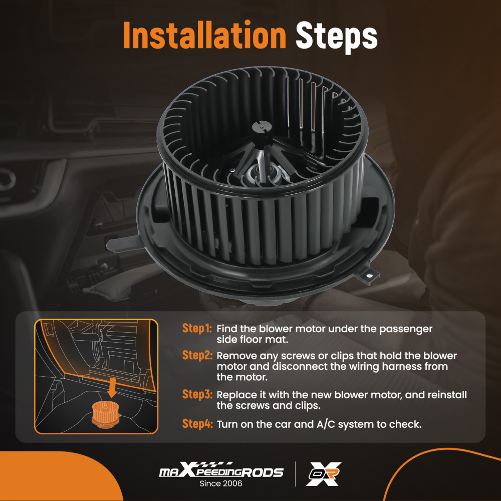 HVAC Heater Blower Motor compatible for Mercedes-Benz B200 W245 2.0L 2006-2011 1698200642