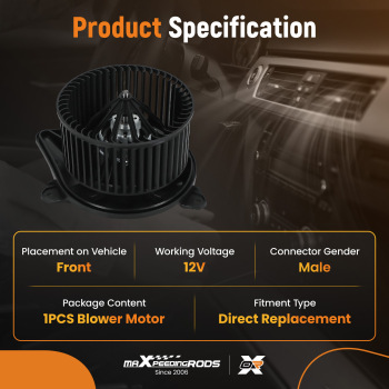 Blower Motor compatible for Nissan Primastar X83 1.9 2.0 2.5 DCi 2001-2024 93161216 4409447