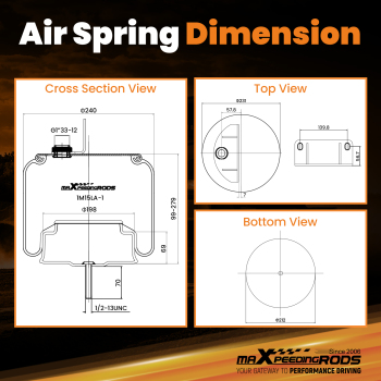 Pair Air Suspension Spring Bags For ContiTech 65367 68359 for Goodyear R11280