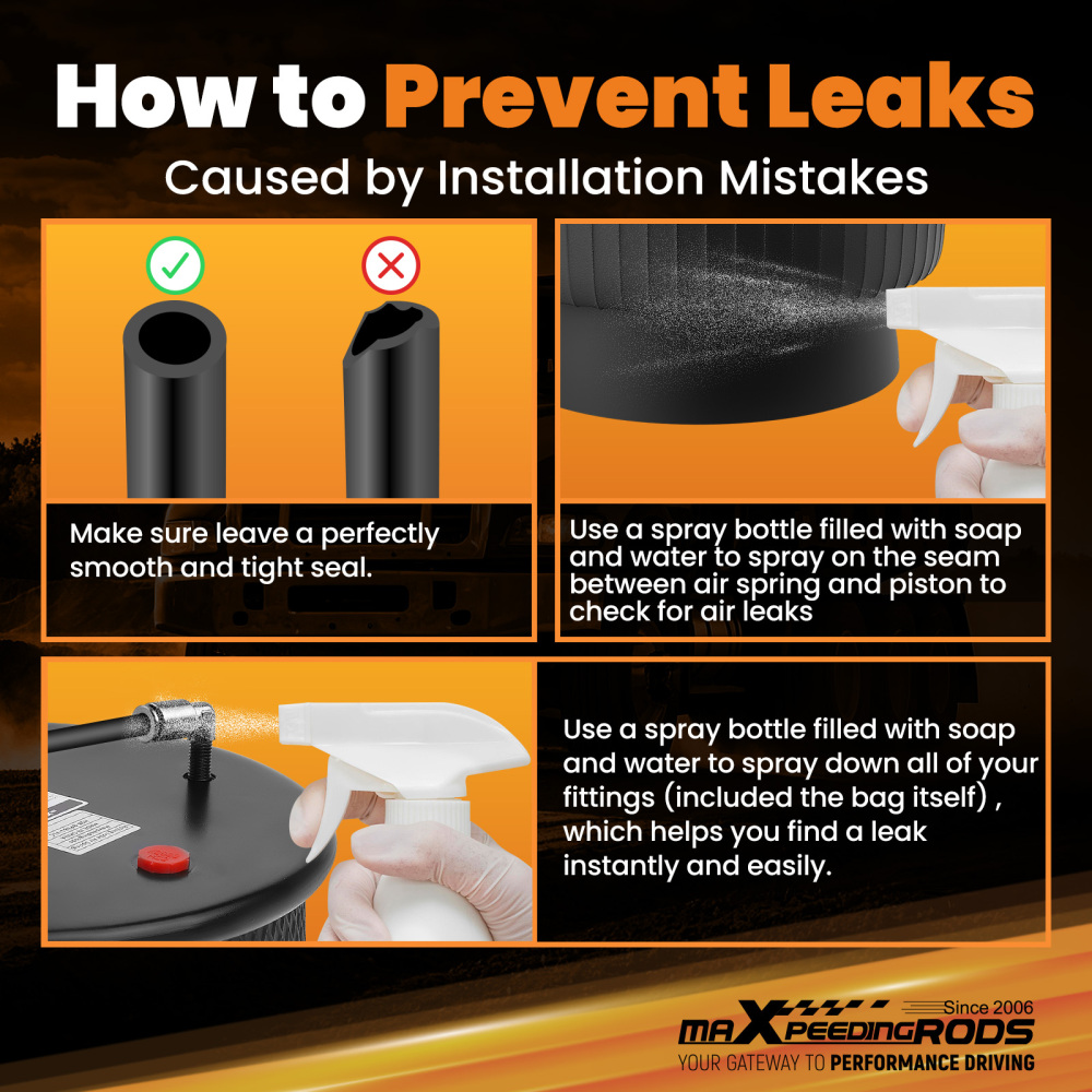 2pcs Air Suspension Spring Bag for Firestone W01-M58-8966 for Goodyear 1R14-712