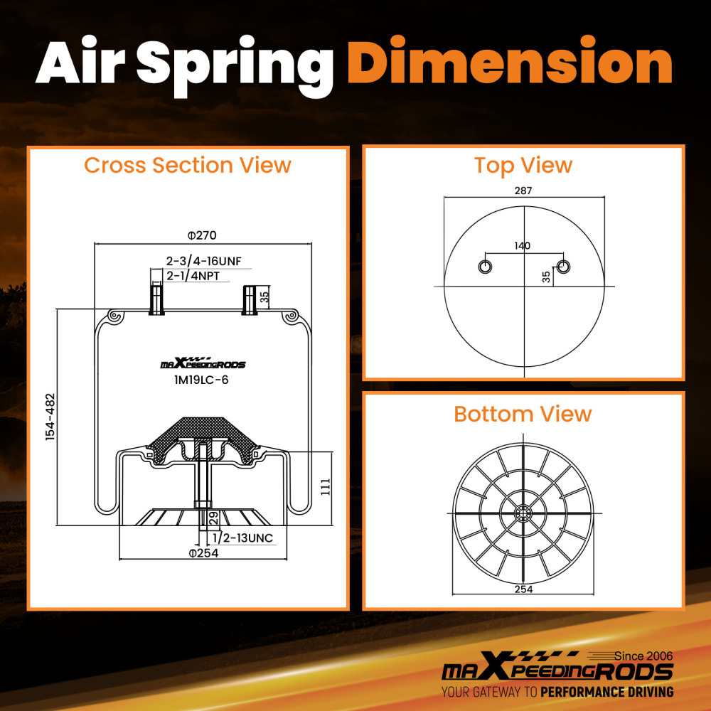 Air Suspension Bellow Bag for Navistar 1R14-242 for Goodyear 1R14093 1R14-093