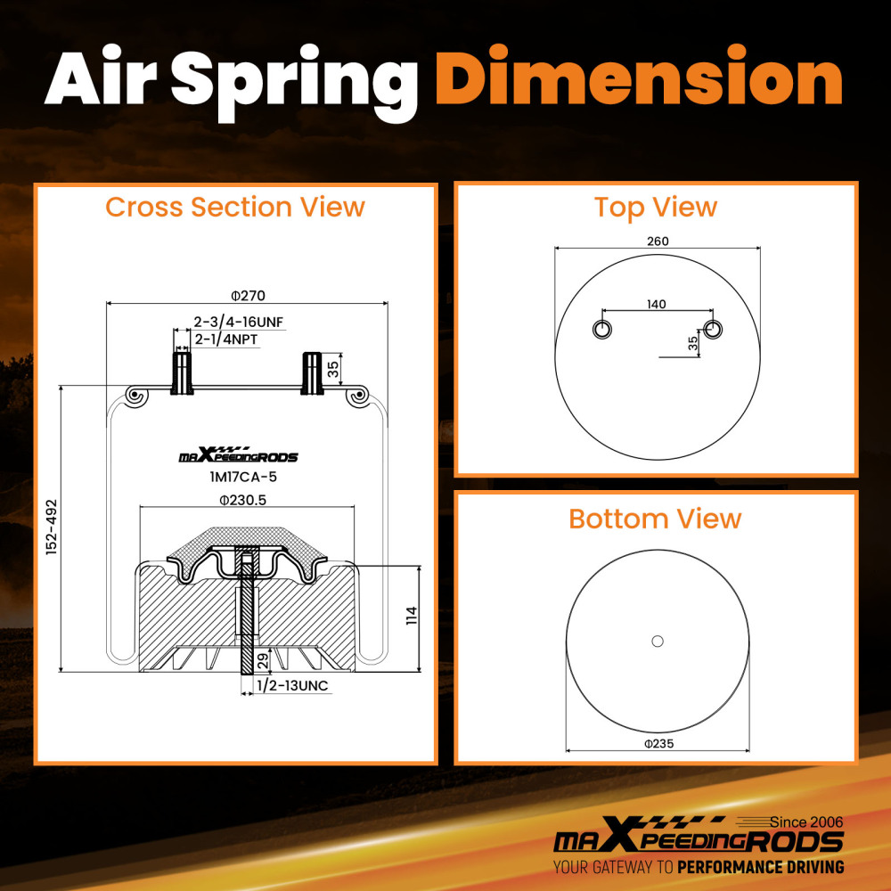 Air Bellow Suspension Bag For Firestone W01-358-8709 for Hendrickson S-20900