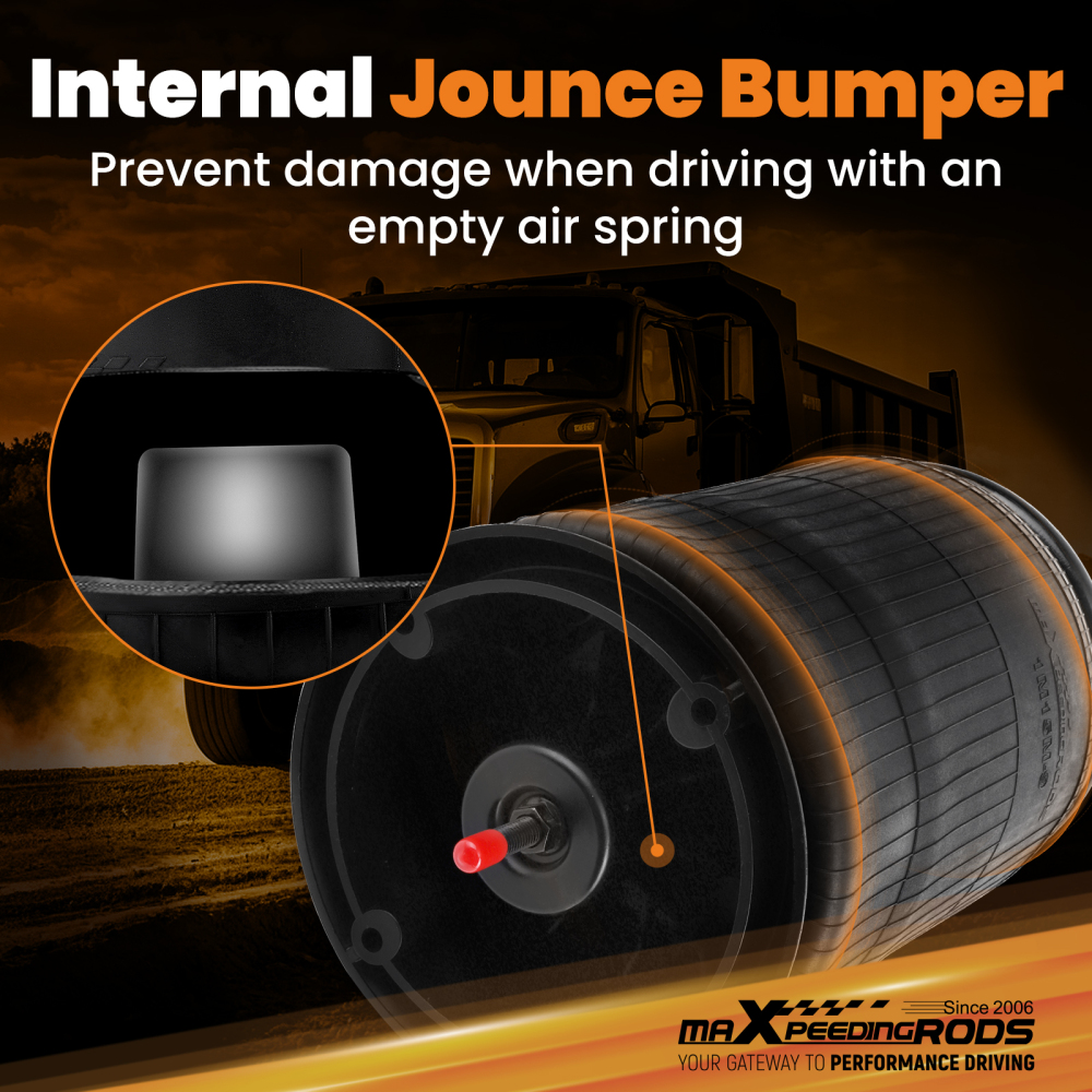 Pair Air Suspension Bags compatible for Peterbilt 03-07887 for Firestone W01-358-8852