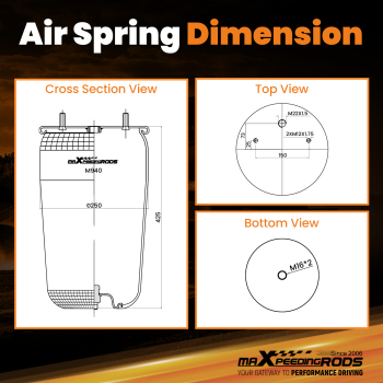 Air Spring Bellow Bag for Firestone W01-M58-8613 for Goodyear 1R11-703