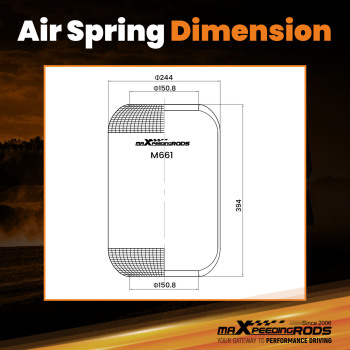 2x Air Suspension Spring Bellows for Firestone W01-095-0021 for Goodyear 8018