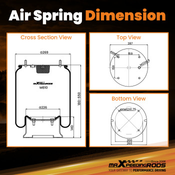 Air Bellow Spring Bag For Firestone W01-M58-6345 for Goodyear 1R14824