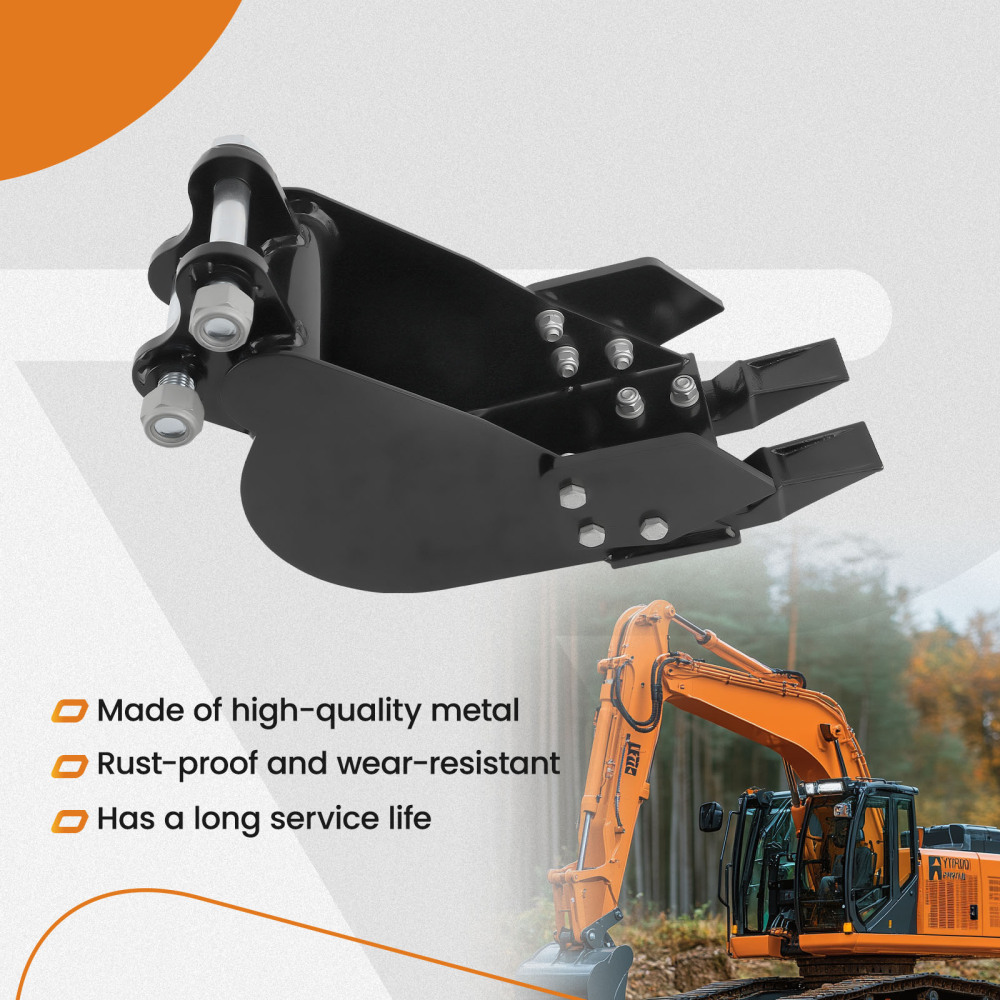 Narrow Bucket Accessory 2-teeth For Typhon compatible for Mini-excavators Direct Replacement