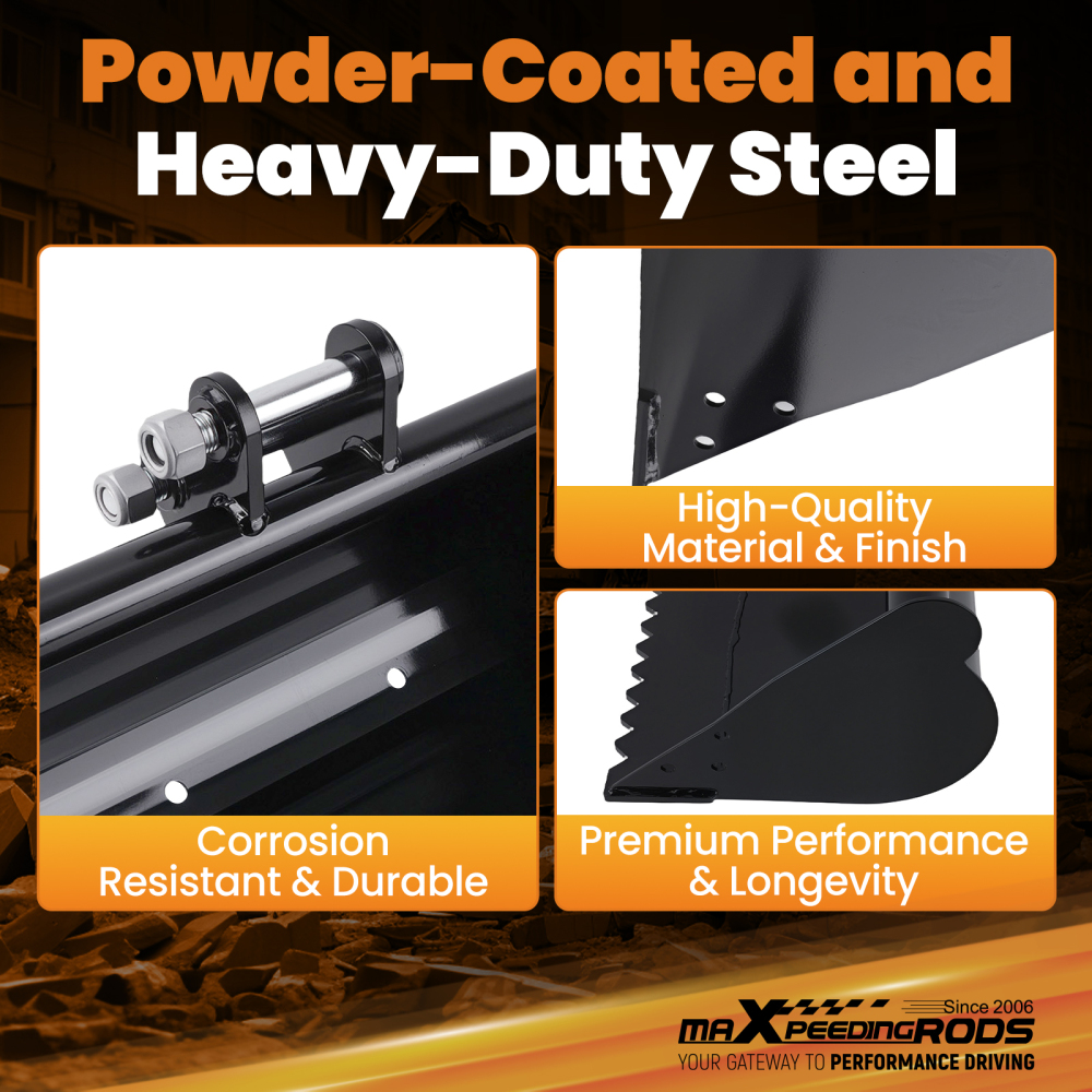 600mm Plain Bucket Grading Flat Attachment compatible for Mini Excavator Digger Flat Bucket