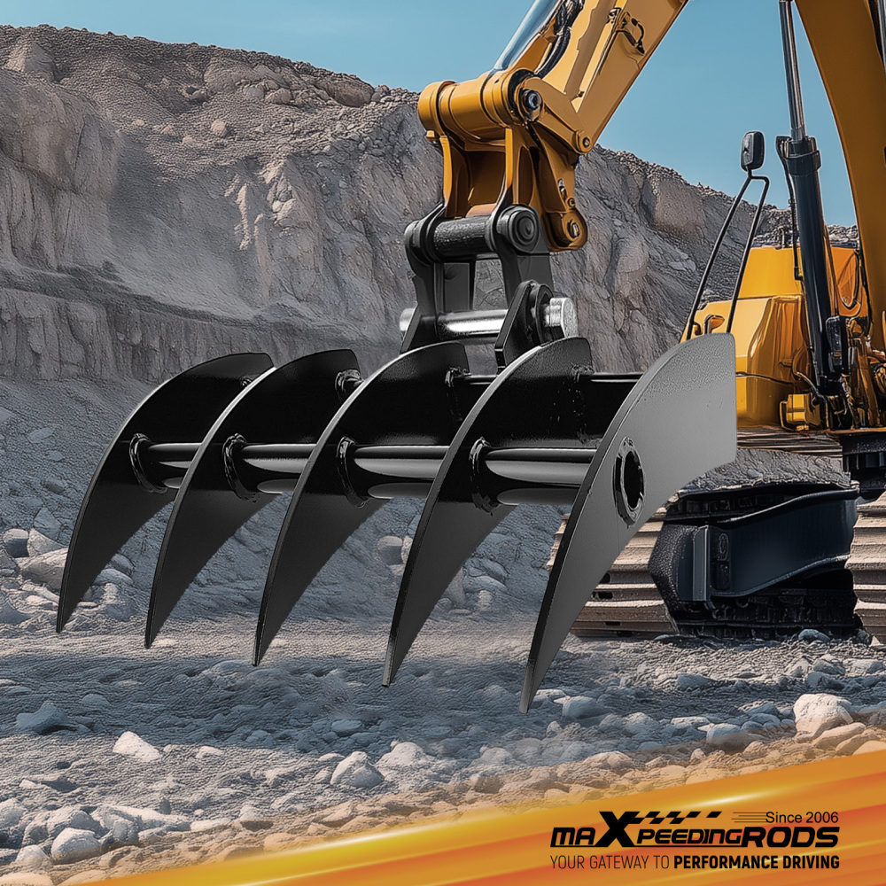 Digger Rake Excavator Attachment Rake Attachments Tools for Grading Loosening