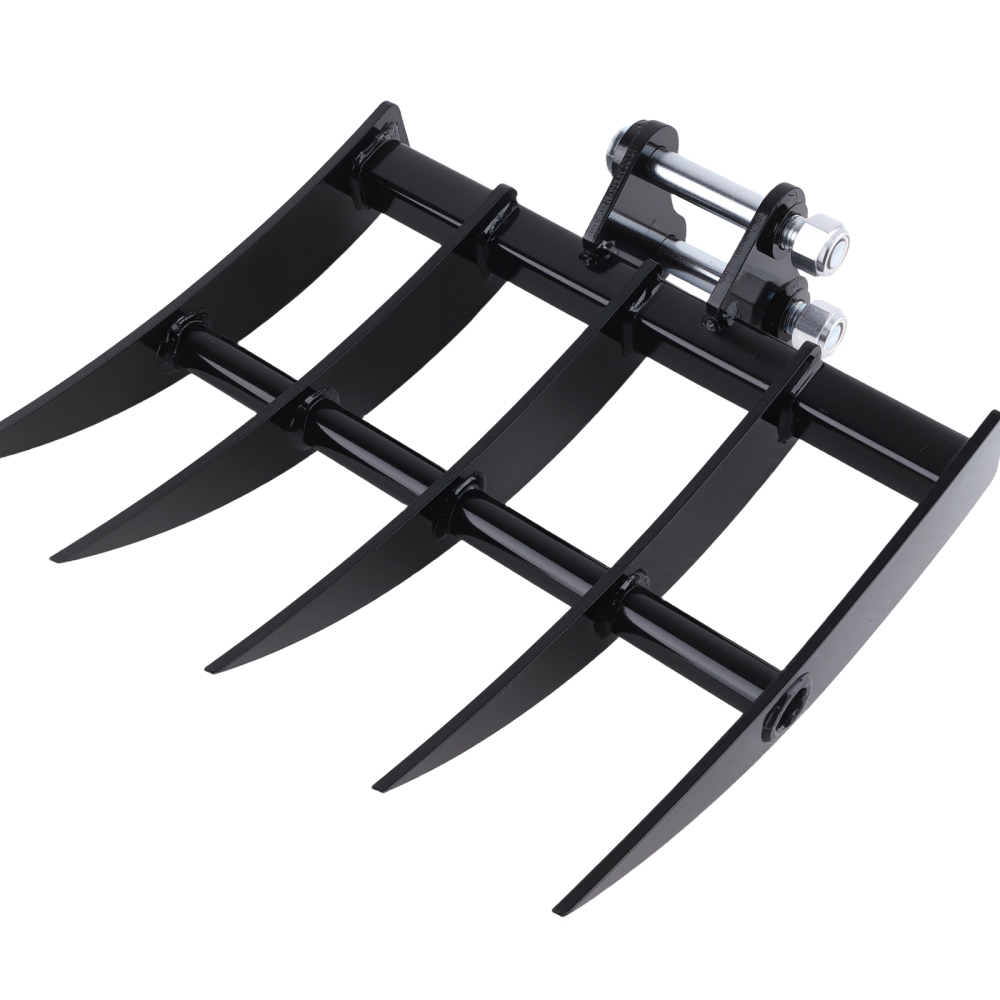 Digger Rake Excavator Attachment Rake Attachments Tools for Grading Loosening