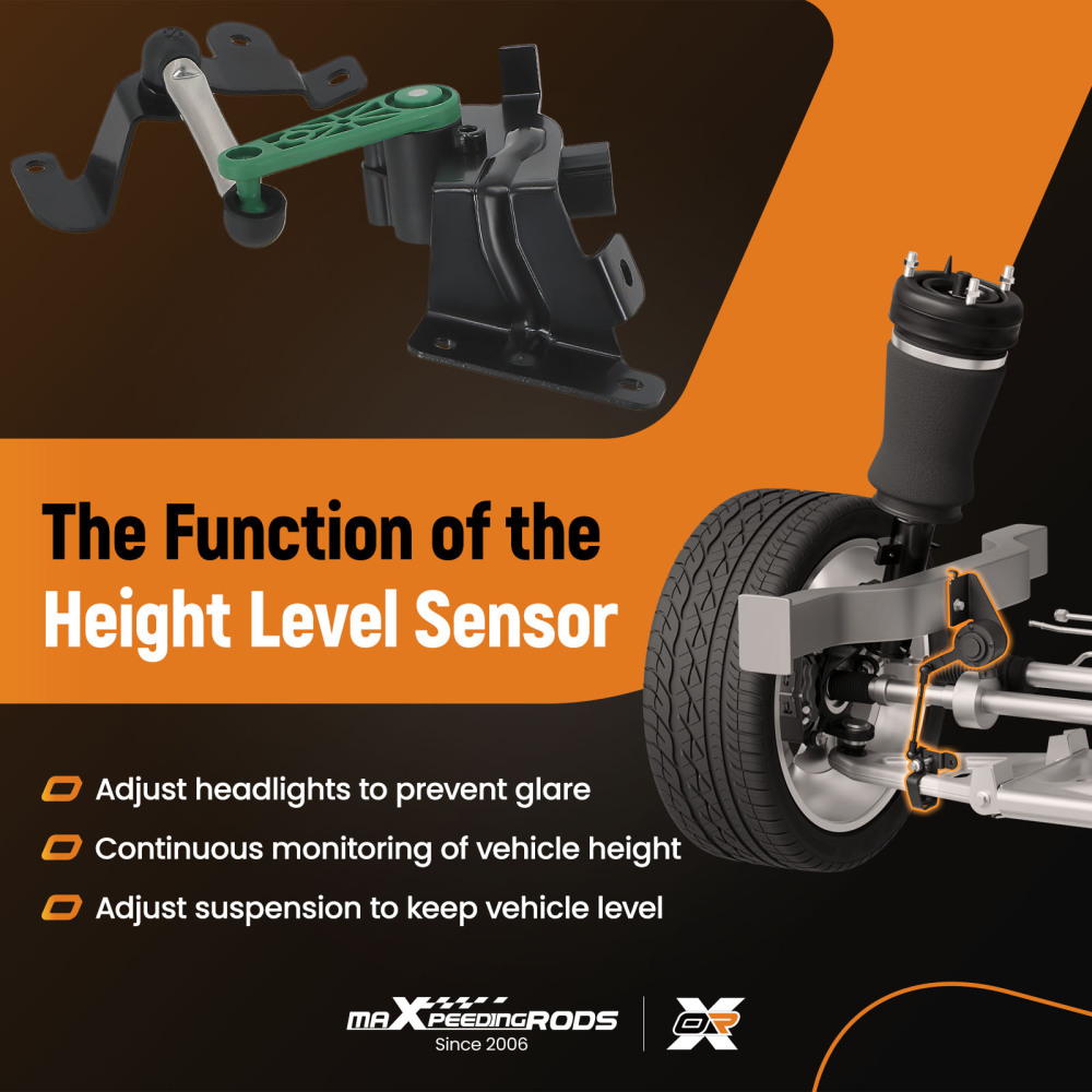 1X Sensore Altezza Posteriore compatibile per VW Passat B6 B7 CC compatibile per GOLF VI 5K1 EOS 3C0941307A