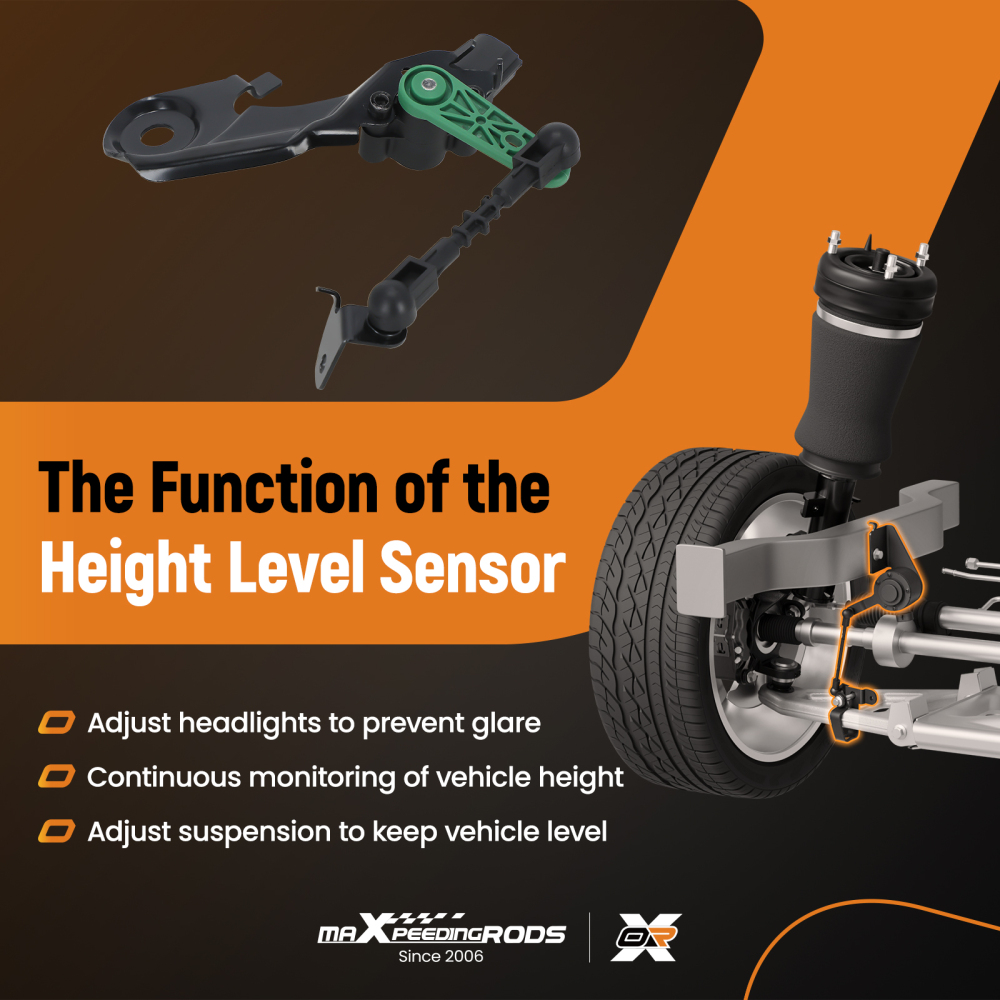 Rear Right Headlight Level Sensor compatible for Audi A6 2.0L L4 2012-2018 4H0941310C