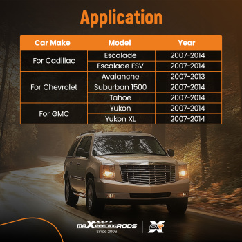 Front LR Height Level Sensor compatible for Cadillac Escalade 2007-2014 Sport Utility 2X