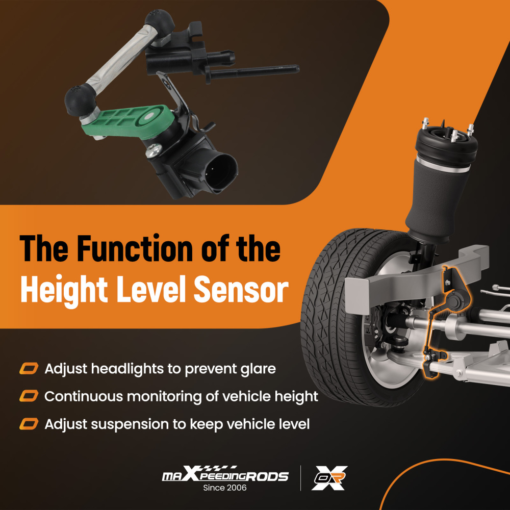 Anteriore Sinistro Sensore Altezza compatibile per VW Touareg 7P5 2010-2018 7P0616213 4Pin