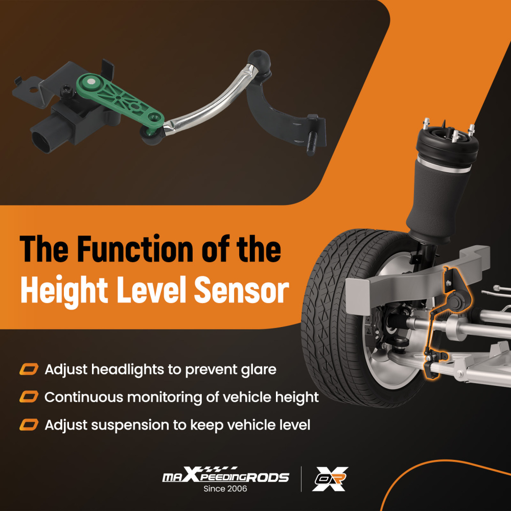 Anteriore Sensore Livello Altezza compatibile per VW Golf 6 Passat Tiguan Caddy 4 3C0412521B