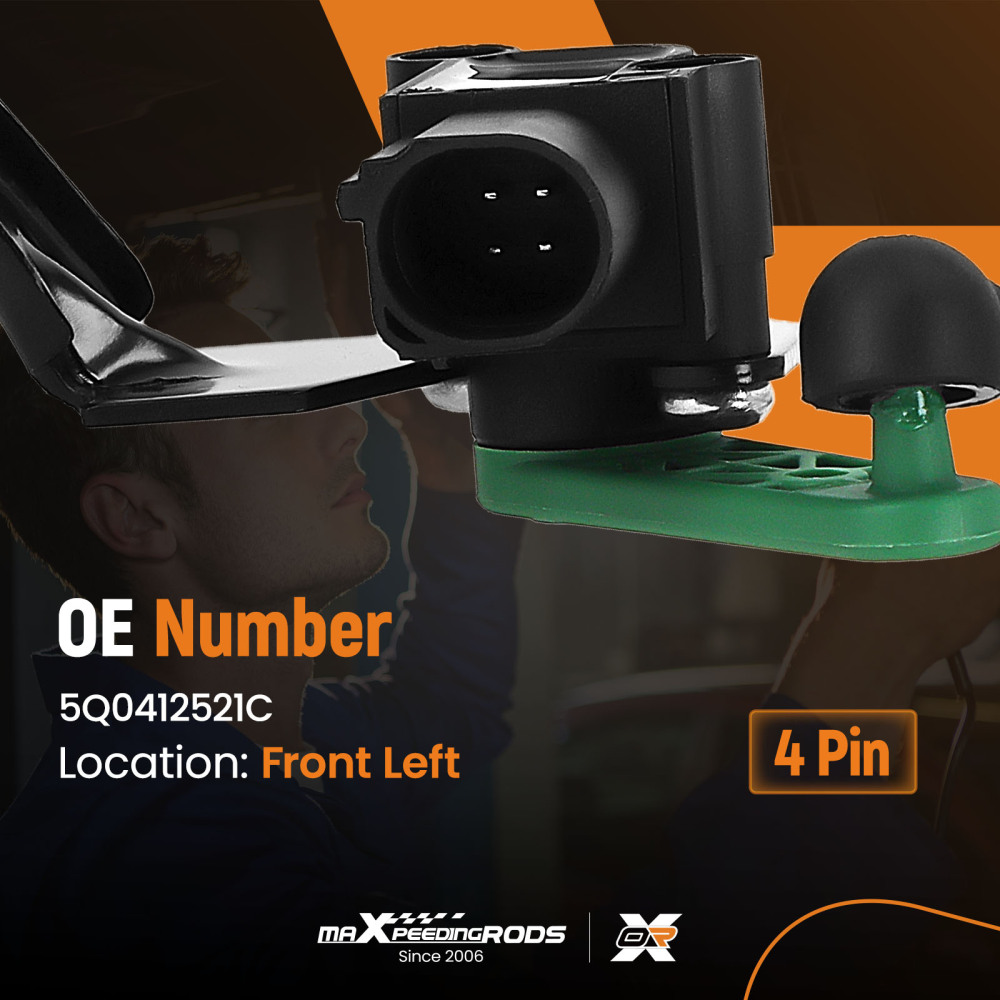 Sensore Altezza Anteriore Sinistro compatibile per Audi A3 8V1 Q2 compatibile per VW Golf 5Q0412521C 4Pin