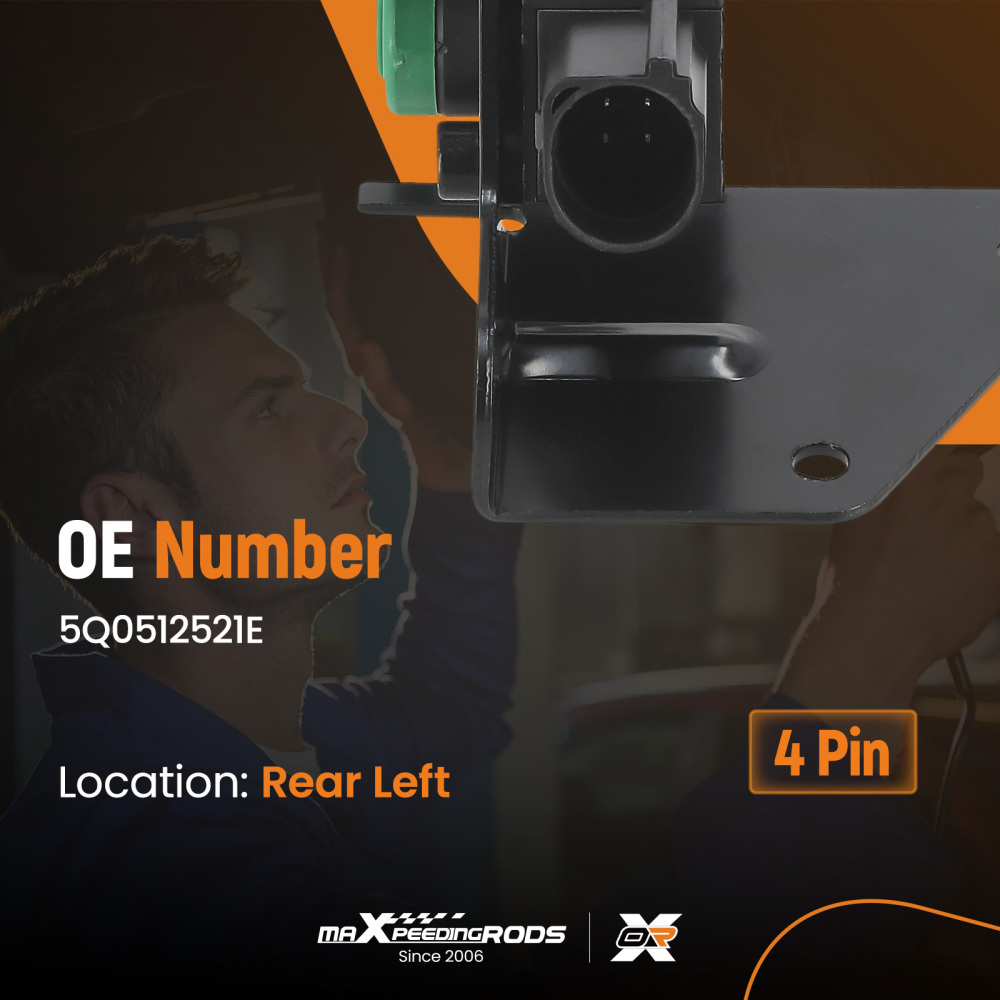 Posteriore Sensore Altezza compatibile per Seat Leon 5F compatibile per Skoda Octavia III compatibile per Audi A3 5Q0512521E