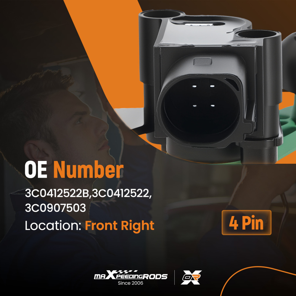 Sensore Altezza Anteriore Destro compatibile per VW Golf 6 Passat CC 2008-2017 3C0412522B