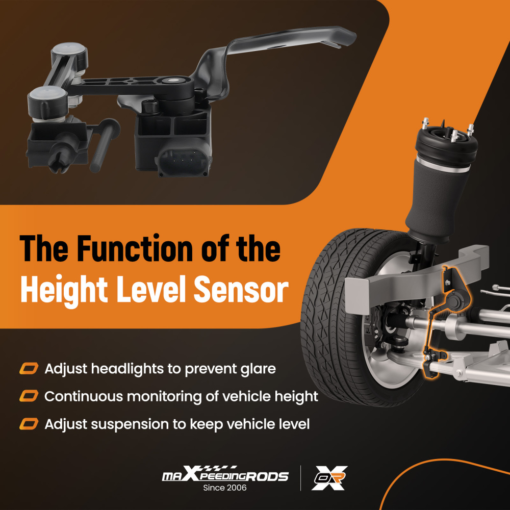 1PC Front Right Height Level Sensor compatible for Audi Q7 compatible for VW Touareg 2004-2015 7L0616214C