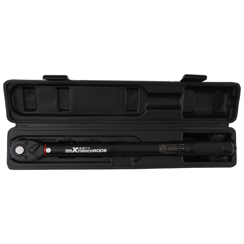 6pc 1/2 Click Torque Wrench Kit 10-150 ft.lb with Extension BarSocket Set