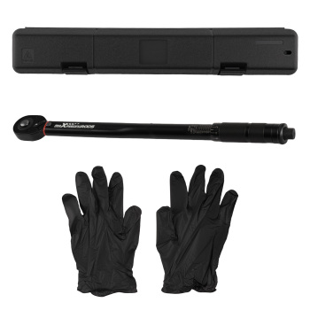 1/2 Drive Torque Wrench 10-150 Ft-Lb Pre-calibrated Chrome Vanadium Steel W/Compatible for Case