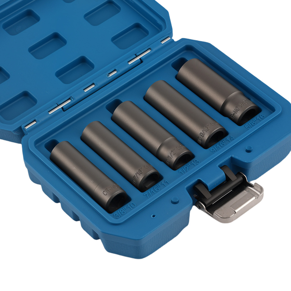 3/8 Drive Deep Damaged Socket Kit 10-16mm Twist Design Bolt Removal Tool Set