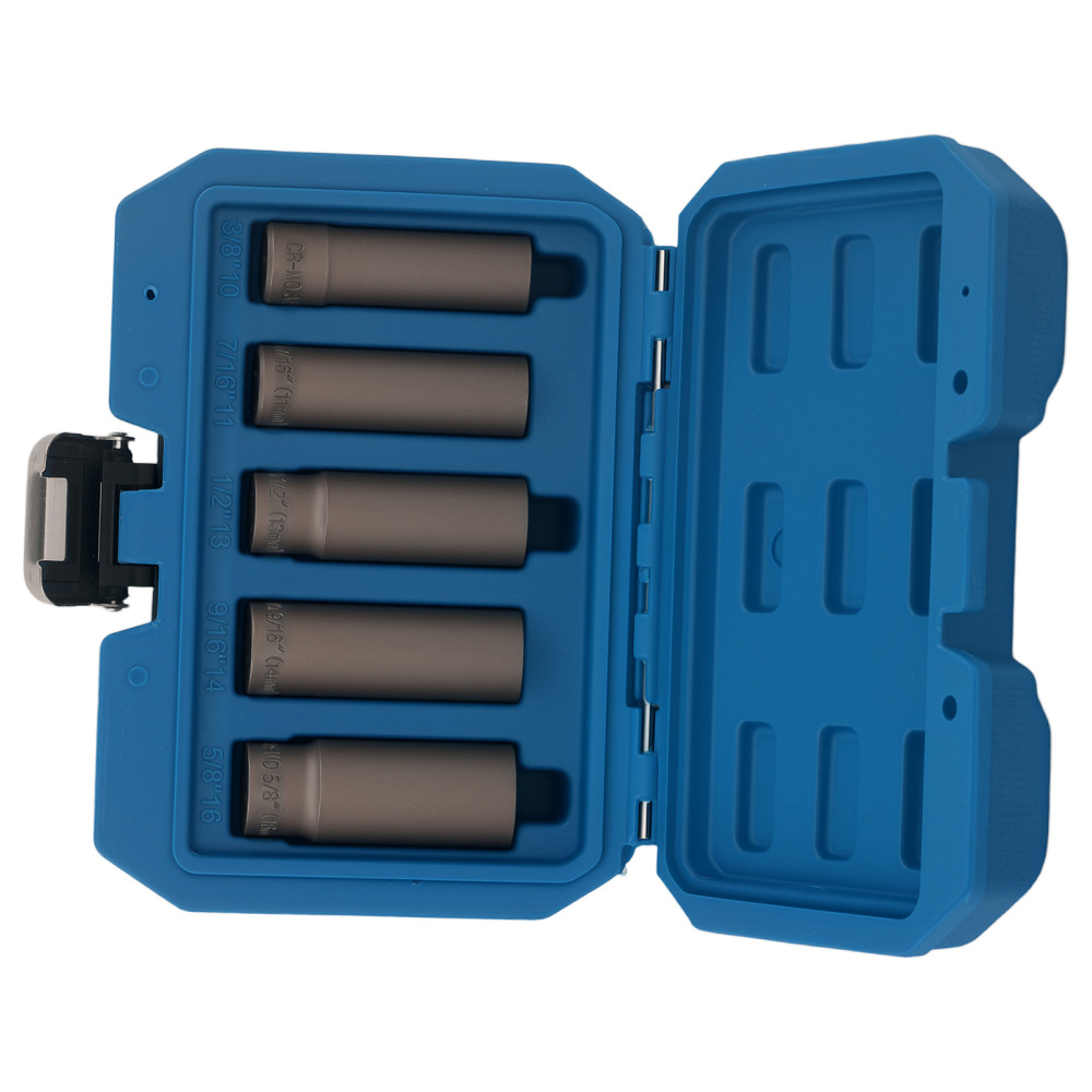 3/8 Drive Deep Damaged Socket Kit 10-16mm Twist Design Bolt Removal Tool Set