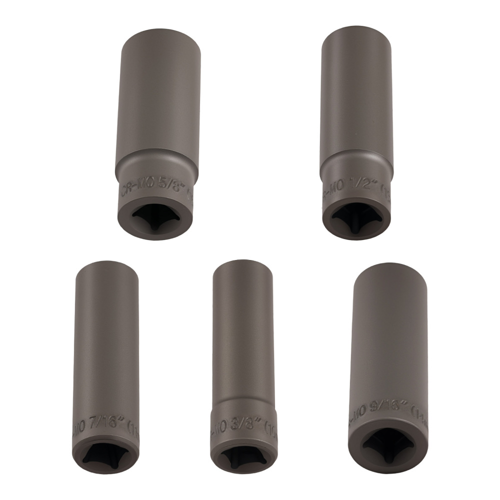 3/8 Drive Deep Damaged Socket Kit 10-16mm Twist Design Bolt Removal Tool Set